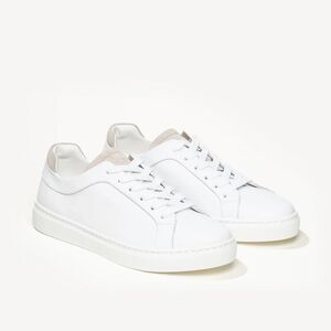 M. Gemi The Palestra Due Women's Sneakers 37.5 Low Top White Leather Sandstone